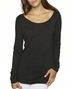 Next Level 6731 Ladies&#39; Triblend Long-Sleeve Scoop Tee