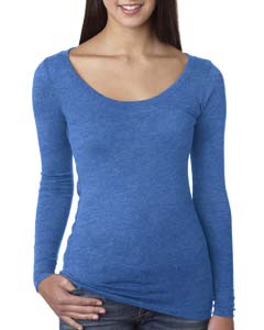 Next Level 6731 Ladies&#39; Triblend Long-Sleeve Scoop Tee