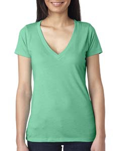 Next Level 6740 Ladies&#39; Triblend Deep-V Tee