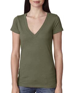 Next Level 6740 Ladies&#39; Triblend Deep-V Tee