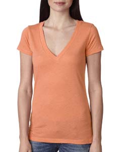 Next Level 6740 Ladies&#39; Triblend Deep-V Tee