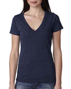 Next Level 6740 Ladies&#39; Triblend Deep-V Tee