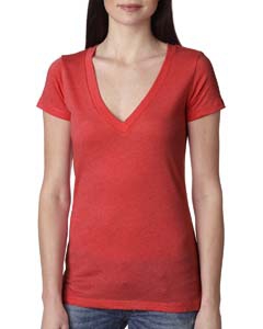 Next Level 6740 Ladies&#39; Triblend Deep-V Tee