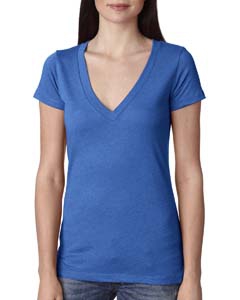 Next Level 6740 Ladies&#39; Triblend Deep-V Tee