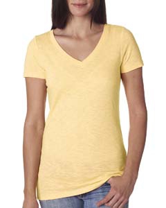 Next Level 6840 Ladies&#39; Slub Crossover V-Neck Tee