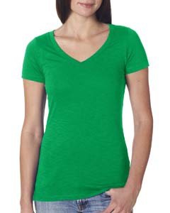 Next Level 6840 Ladies&#39; Slub Crossover V-Neck Tee