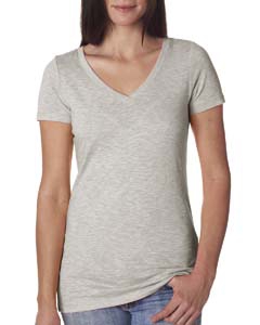 Next Level 6840 Ladies&#39; Slub Crossover V-Neck Tee