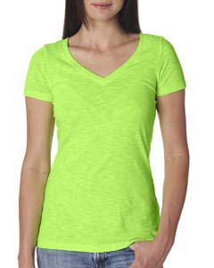 Next Level 6840 Ladies&#39; Slub Crossover V-Neck Tee