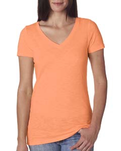 Next Level 6840 Ladies&#39; Slub Crossover V-Neck Tee