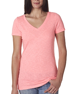 Next Level 6840 Ladies&#39; Slub Crossover V-Neck Tee