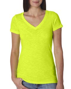 Next Level 6840 Ladies&#39; Slub Crossover V-Neck Tee