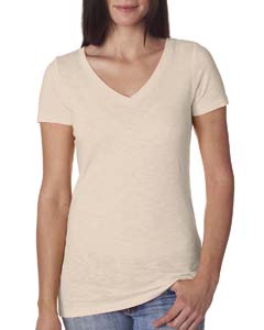 Next Level 6840 Ladies&#39; Slub Crossover V-Neck Tee