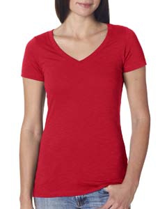 Next Level 6840 Ladies&#39; Slub Crossover V-Neck Tee