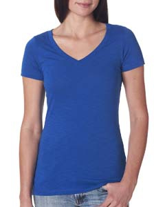 Next Level 6840 Ladies&#39; Slub Crossover V-Neck Tee