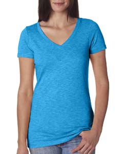 Next Level 6840 Ladies&#39; Slub Crossover V-Neck Tee