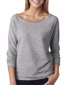 Next Level 6951 Ladies&#39; Terry Raw-Edge 3/4-Sleeve Raglan Tee