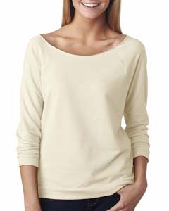 Next Level 6951 Ladies&#39; Terry Raw-Edge 3/4-Sleeve Raglan Tee