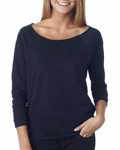 Next Level 6951 Ladies&#39; Terry Raw-Edge 3/4-Sleeve Raglan Tee