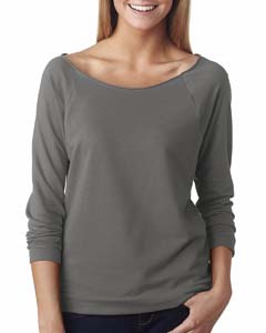 Next Level 6951 Ladies&#39; Terry Raw-Edge 3/4-Sleeve Raglan Tee