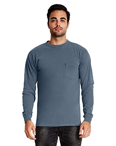 Next Level 7451 Adult Inspired Dye Long-Sleeve Crew with Pocket