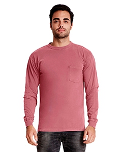 Next Level 7451 Adult Inspired Dye Long-Sleeve Crew with Pocket