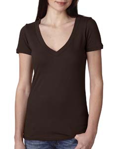 Next Level N3540 Ladies&#39; Deep V-Neck Tee