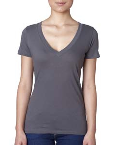 Next Level N3540 Ladies&#39; Deep V-Neck Tee