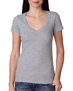 Next Level N3540 Ladies&#39; Deep V-Neck Tee