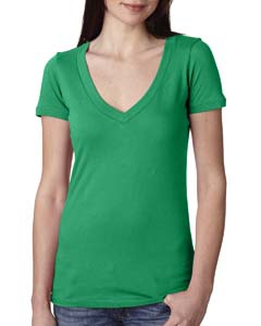 Next Level N3540 Ladies&#39; Deep V-Neck Tee