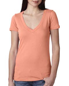 Next Level N3540 Ladies&#39; Deep V-Neck Tee