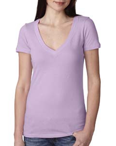 Next Level N3540 Ladies&#39; Deep V-Neck Tee