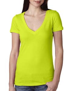 Next Level N3540 Ladies&#39; Deep V-Neck Tee