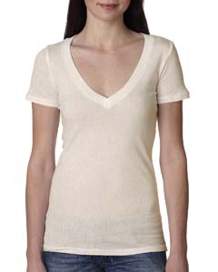 Next Level N3540 Ladies&#39; Deep V-Neck Tee