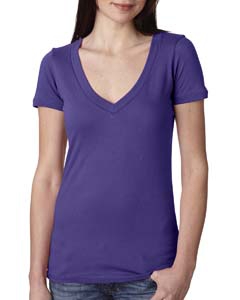 Next Level N3540 Ladies&#39; Deep V-Neck Tee