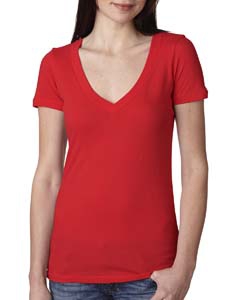 Next Level N3540 Ladies&#39; Deep V-Neck Tee