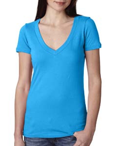 Next Level N3540 Ladies&#39; Deep V-Neck Tee