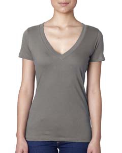 Next Level N3540 Ladies&#39; Deep V-Neck Tee