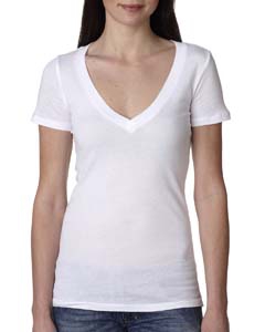 Next Level N3540 Ladies&#39; Deep V-Neck Tee