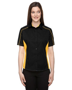 North End 77042 Ladies&#39; Fuse Colorblock Twill Shirt