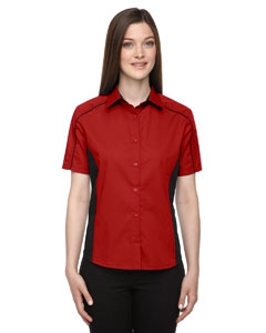 North End 77042 Ladies&#39; Fuse Colorblock Twill Shirt