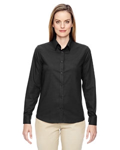 North End 77043 Ladies&#39; Paramount Wrinkle-Resistant Cotton Blend Twill Checkered Shirt