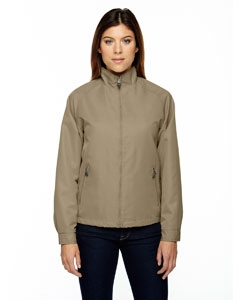 North End 78044 Ladies&#39; Mid-Length Micro Twill Jacket