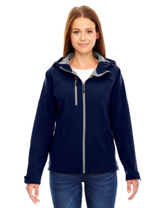 North End 78166 Ladies&#39; Prospect Two-Layer Fleece Bonded Soft Shell Hooded Jacket