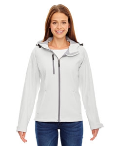 North End 78166 Ladies&#39; Prospect Two-Layer Fleece Bonded Soft Shell Hooded Jacket