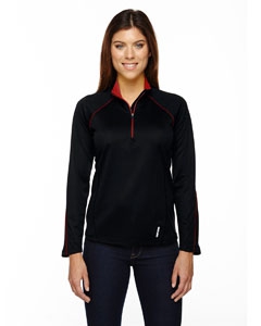 North End 78187 Ladies&#39; Radar Half-Zip Performance Long-Sleeve Top