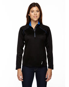 North End 78187 Ladies&#39; Radar Half-Zip Performance Long-Sleeve Top