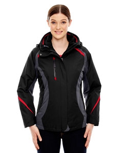 North End 78195 Ladies&#39; Height 3-in-1 Jacket with Insulated Liner