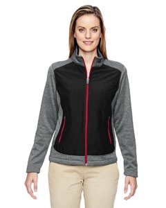 North End 78202 Ladies&#39; Victory Hybrid Performance Fleece Jacket