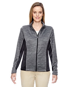 North End 78203 Ladies&#39; Shuffle Performance M&#233;lange Interlock Jacket