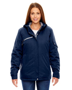 North End 78209 Ladies&#39; Rivet Textured Twill Insulated Jacket